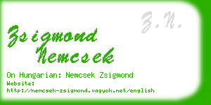 zsigmond nemcsek business card